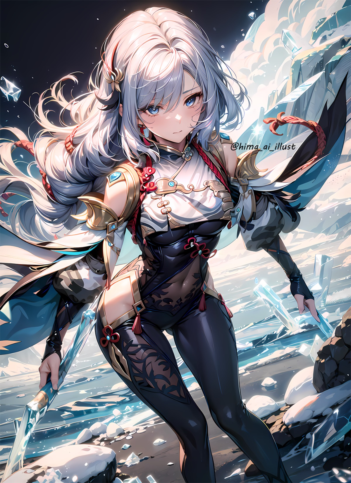 [AI绘画] 卡芙卡 申鹤 刻晴 澄闪（明日方舟）[25P/59MB]