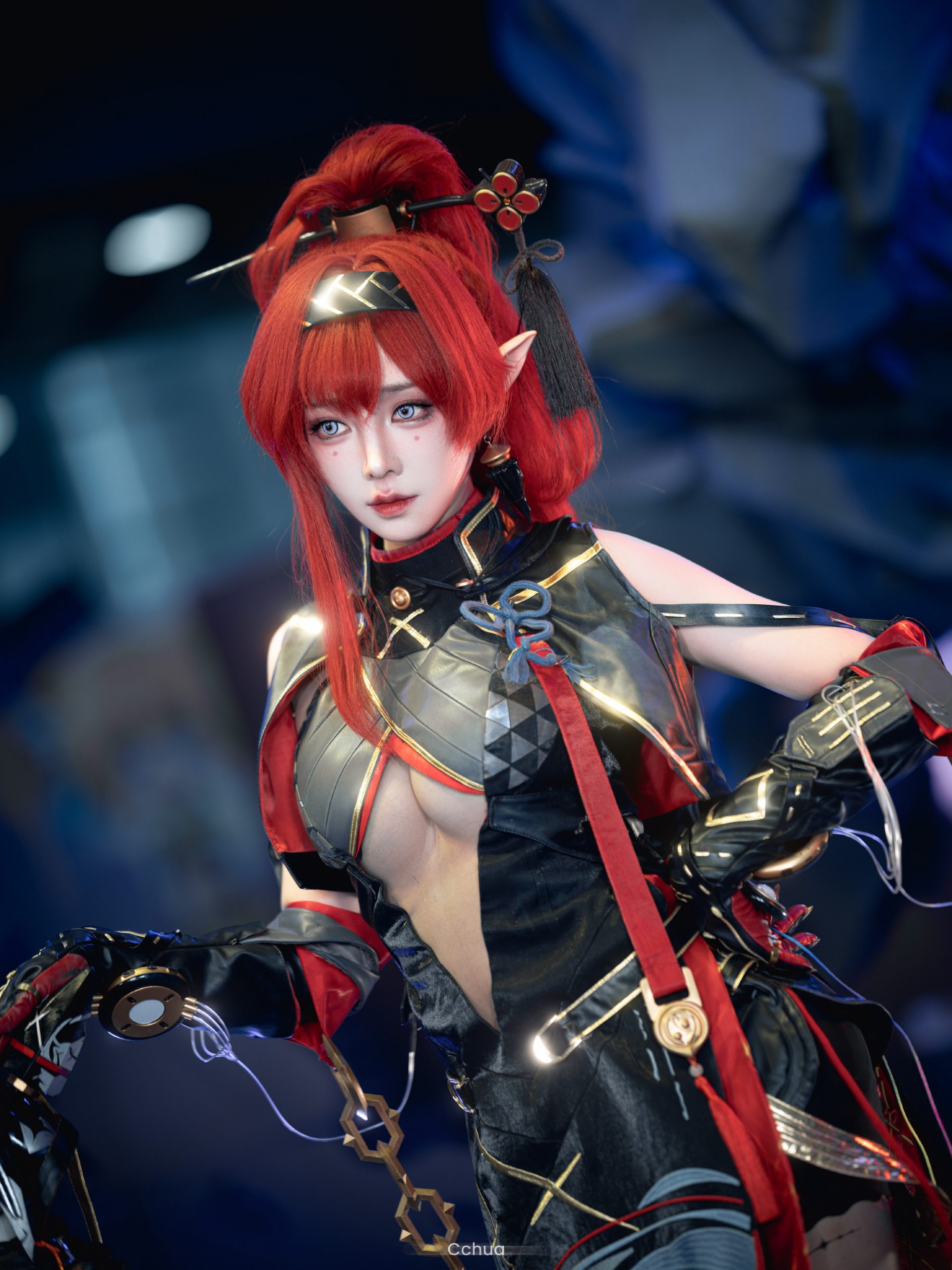 [COSPLAY] 今天……也还是想被姐姐的丝线牵着走的一天！ 鸣潮吟霖@Cchua华