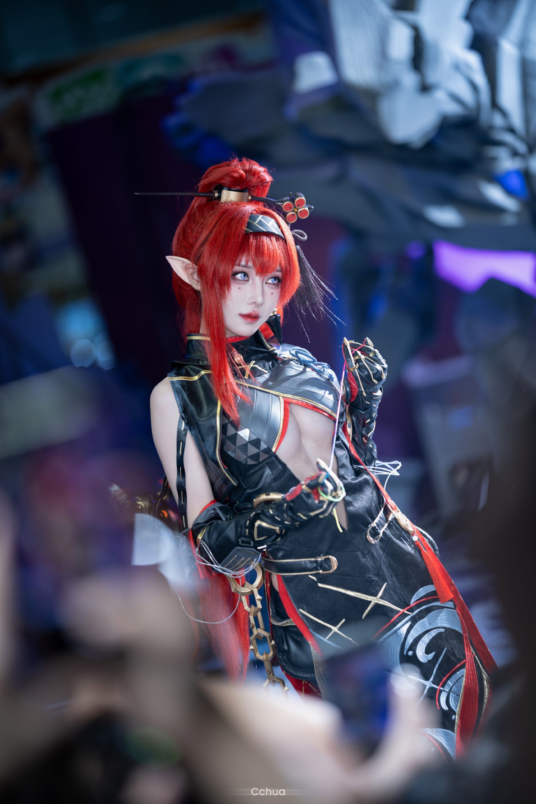 [COSPLAY] 今天……也还是想被姐姐的丝线牵着走的一天！ 鸣潮吟霖@Cchua华