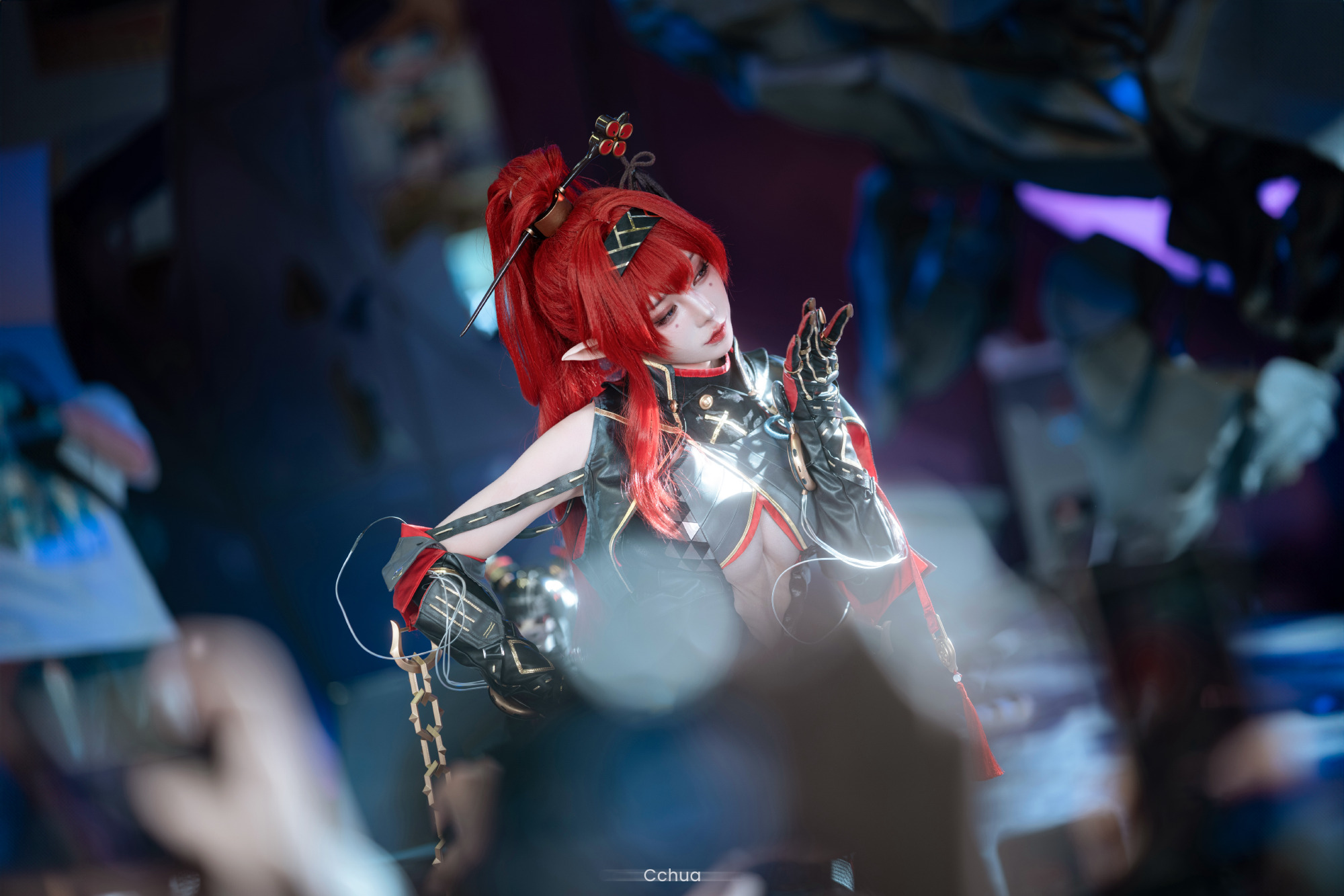 [COSPLAY] 今天……也还是想被姐姐的丝线牵着走的一天！ 鸣潮吟霖@Cchua华