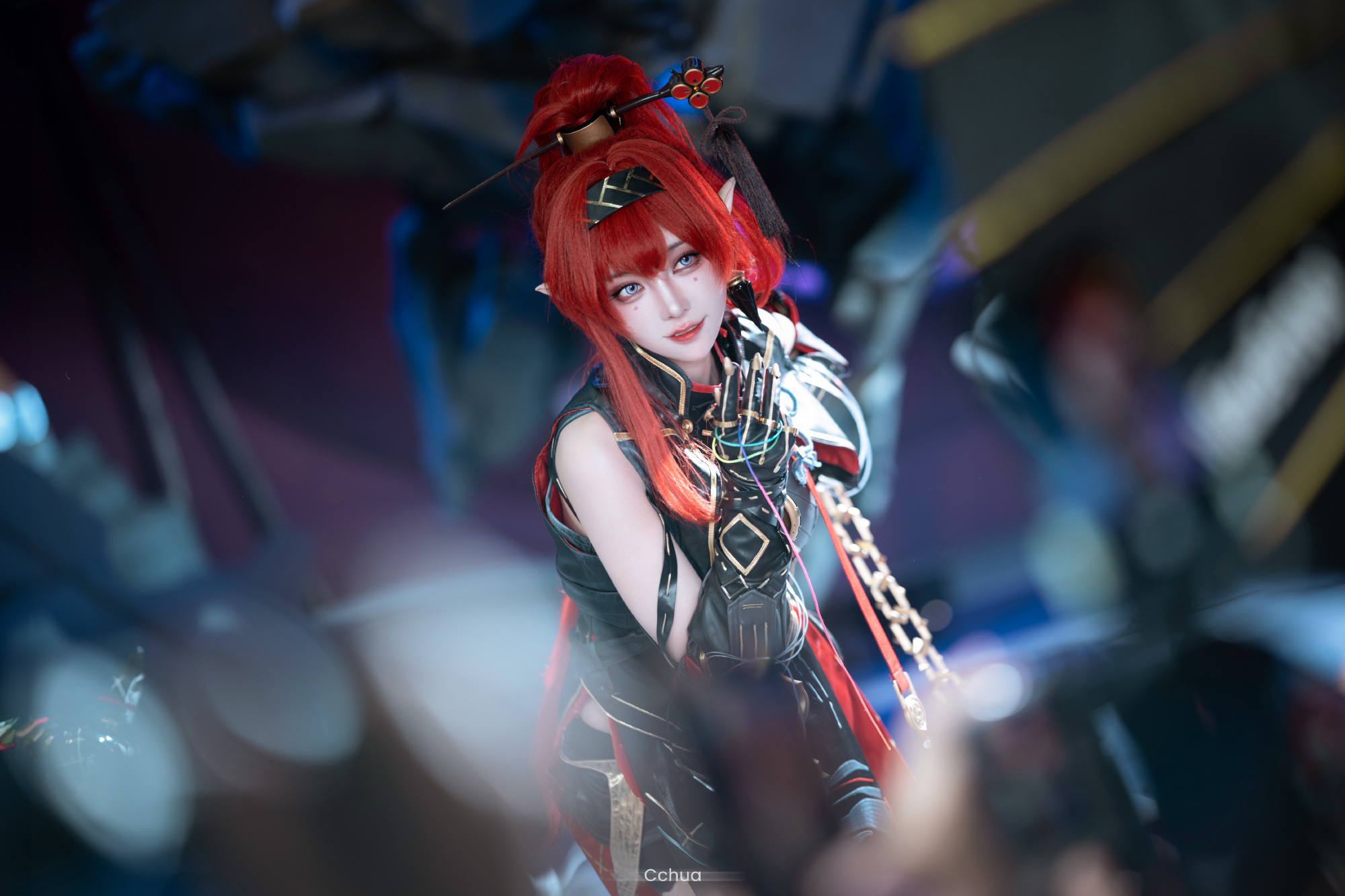 [COSPLAY] 今天……也还是想被姐姐的丝线牵着走的一天！ 鸣潮吟霖@Cchua华