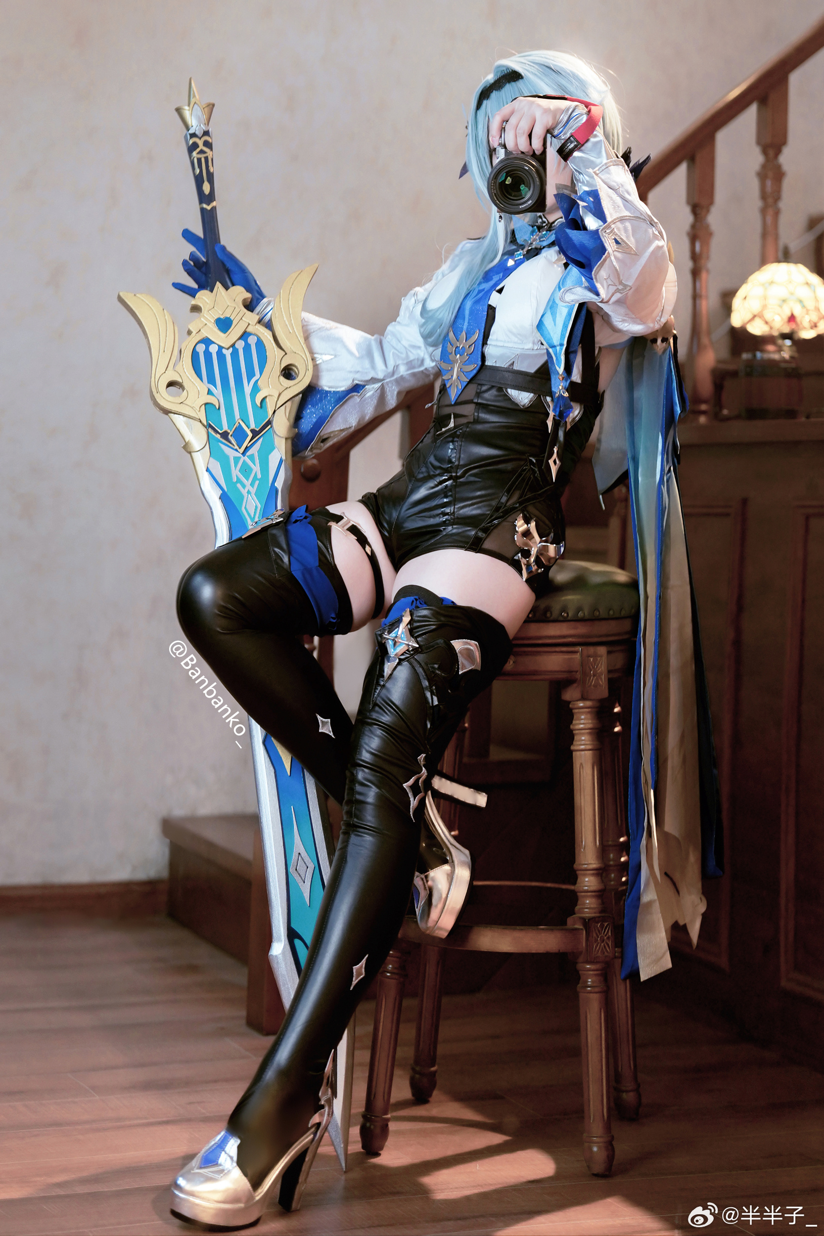 [COSPLAY] 浪花骑士📷～不懂肉腿的有难了💙 优菈 原神@半半子_