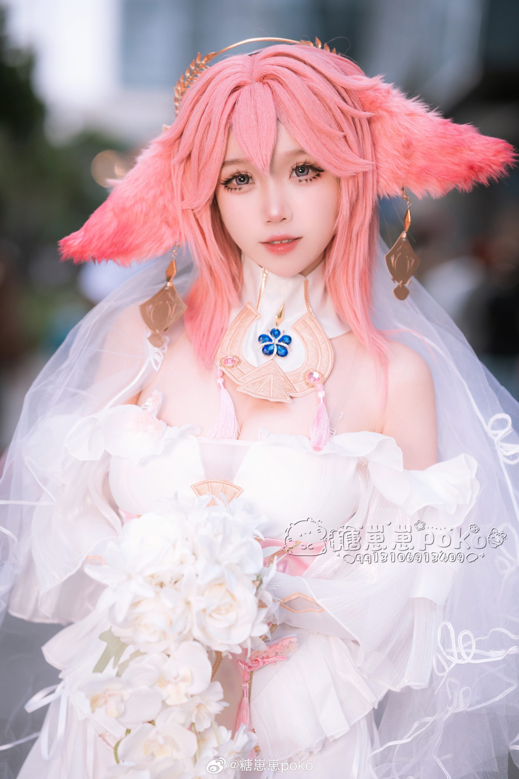 [COSPLAY] 原神 八重神子花嫁@糖崽崽poko