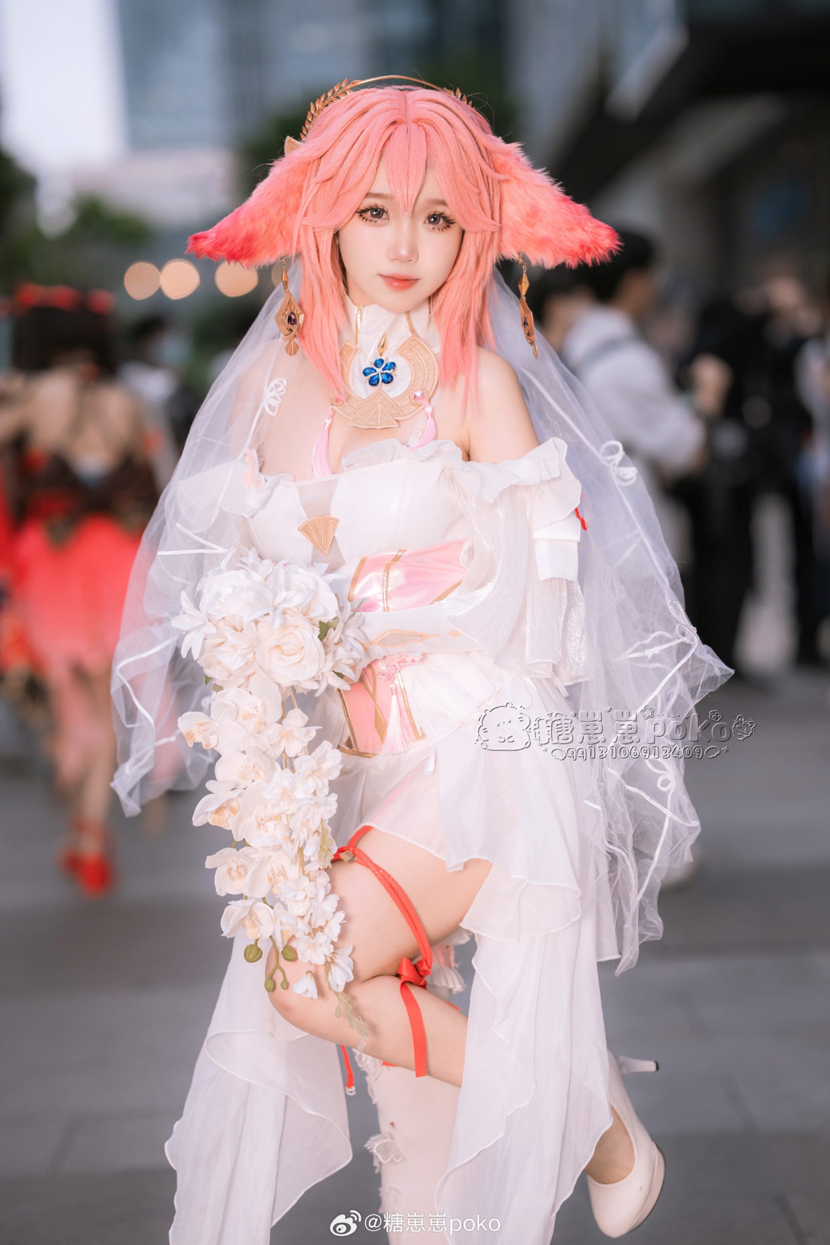 [COSPLAY] 原神 八重神子花嫁@糖崽崽poko