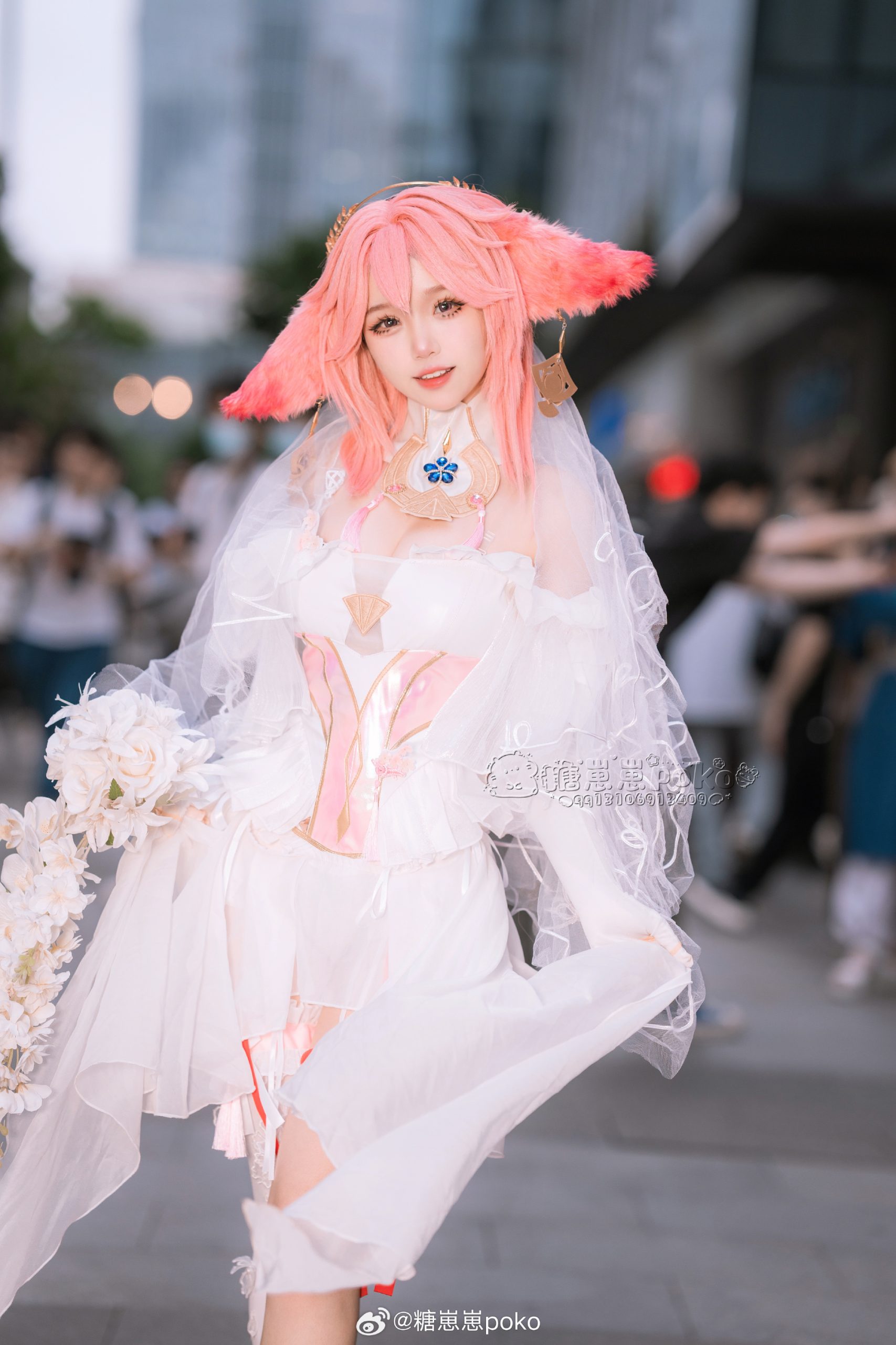 [COSPLAY] 原神 八重神子花嫁@糖崽崽poko