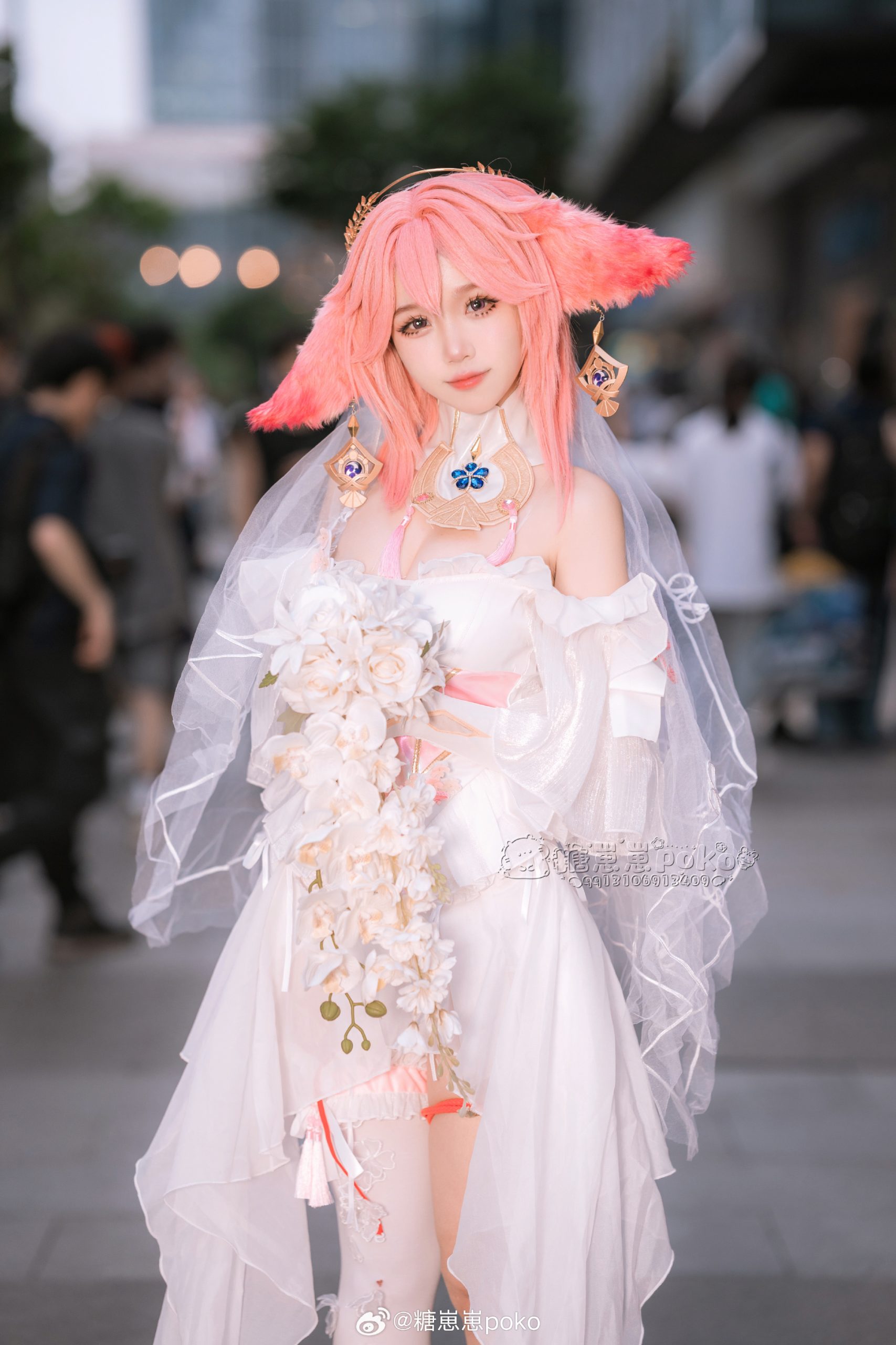 [COSPLAY] 原神 八重神子花嫁@糖崽崽poko