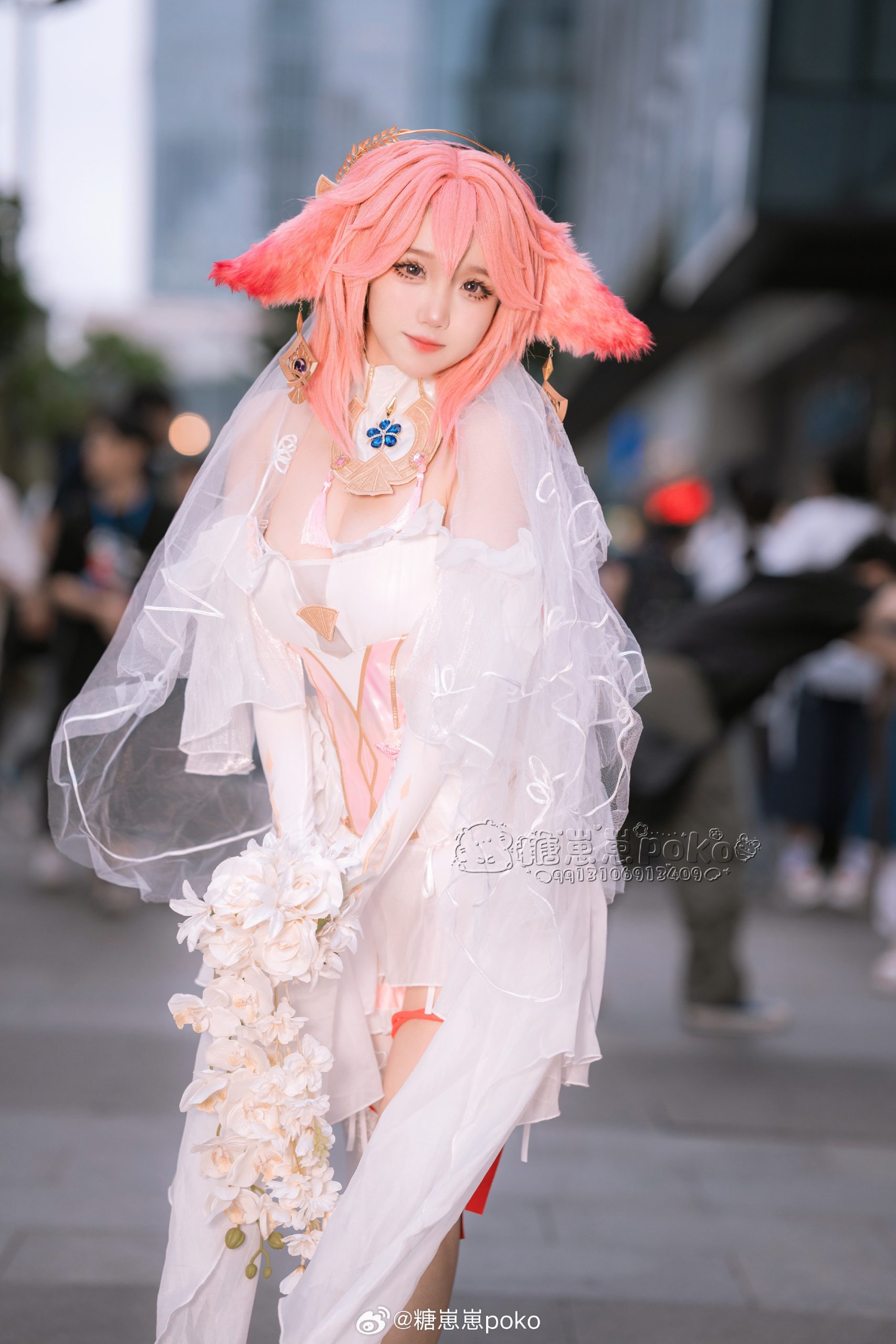 [COSPLAY] 原神 八重神子花嫁@糖崽崽poko