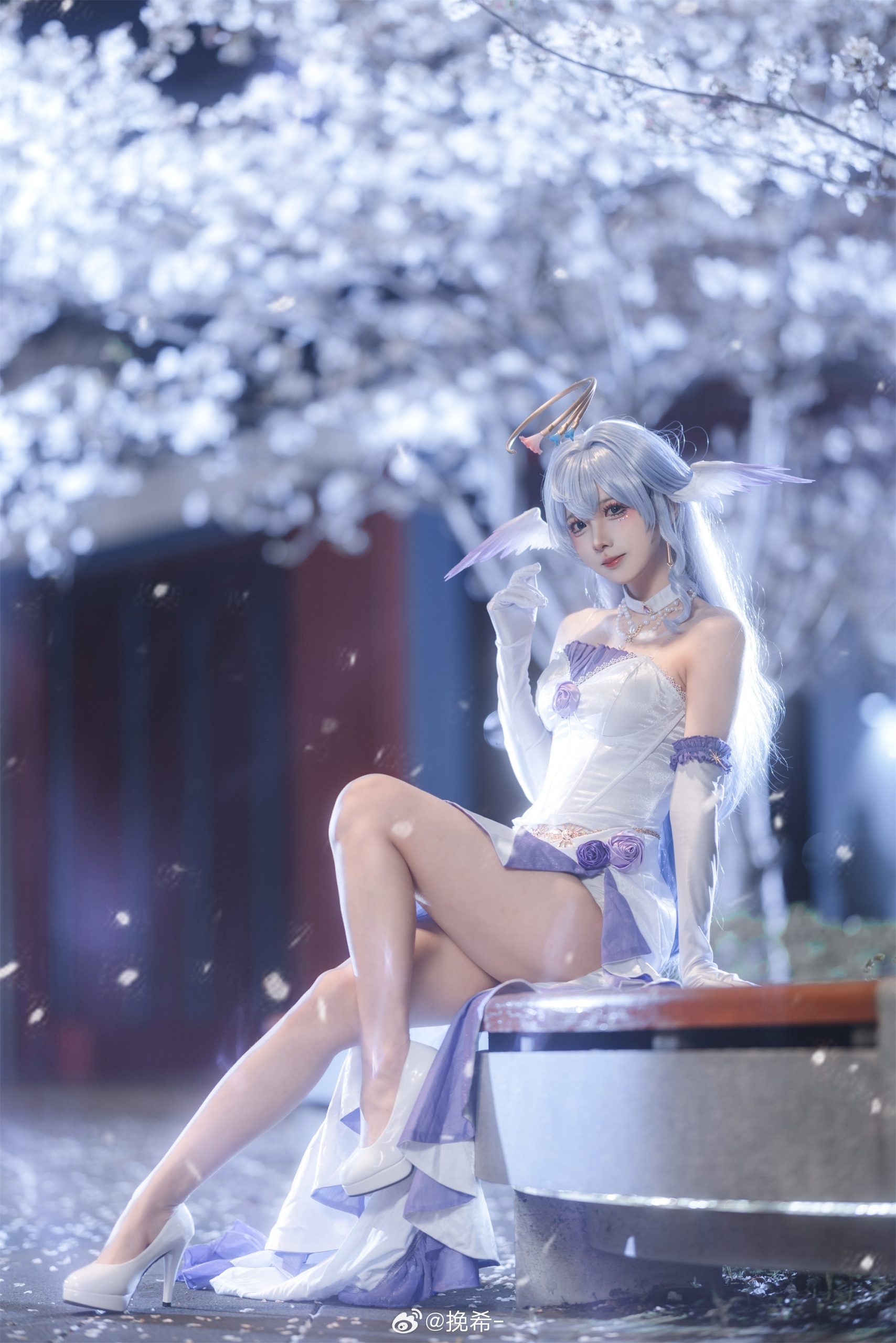 [COSPLAY] 美丽的夜樱和小鸟 星穹铁道 知更鸟@挽希-