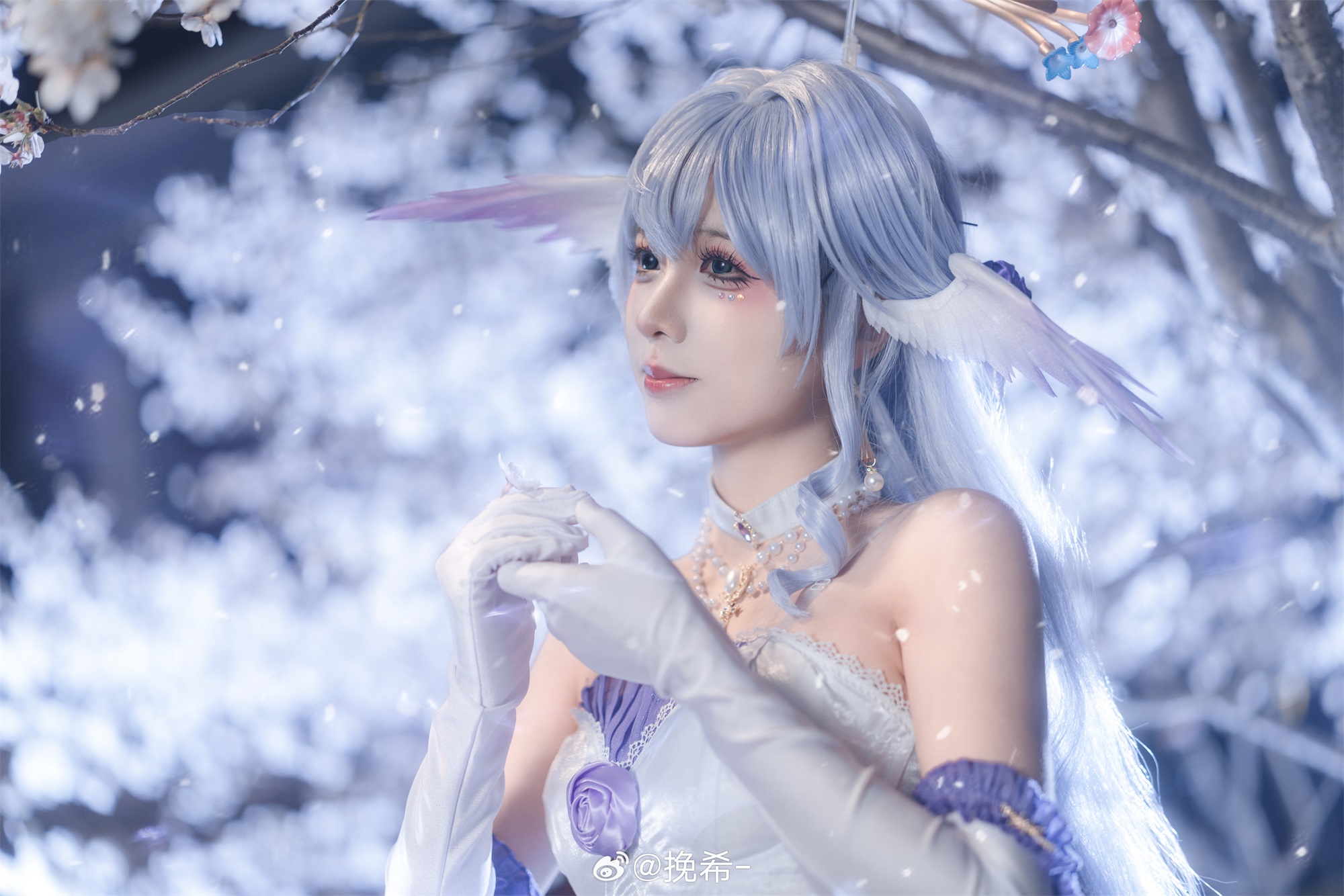 [COSPLAY] 美丽的夜樱和小鸟 星穹铁道 知更鸟@挽希-