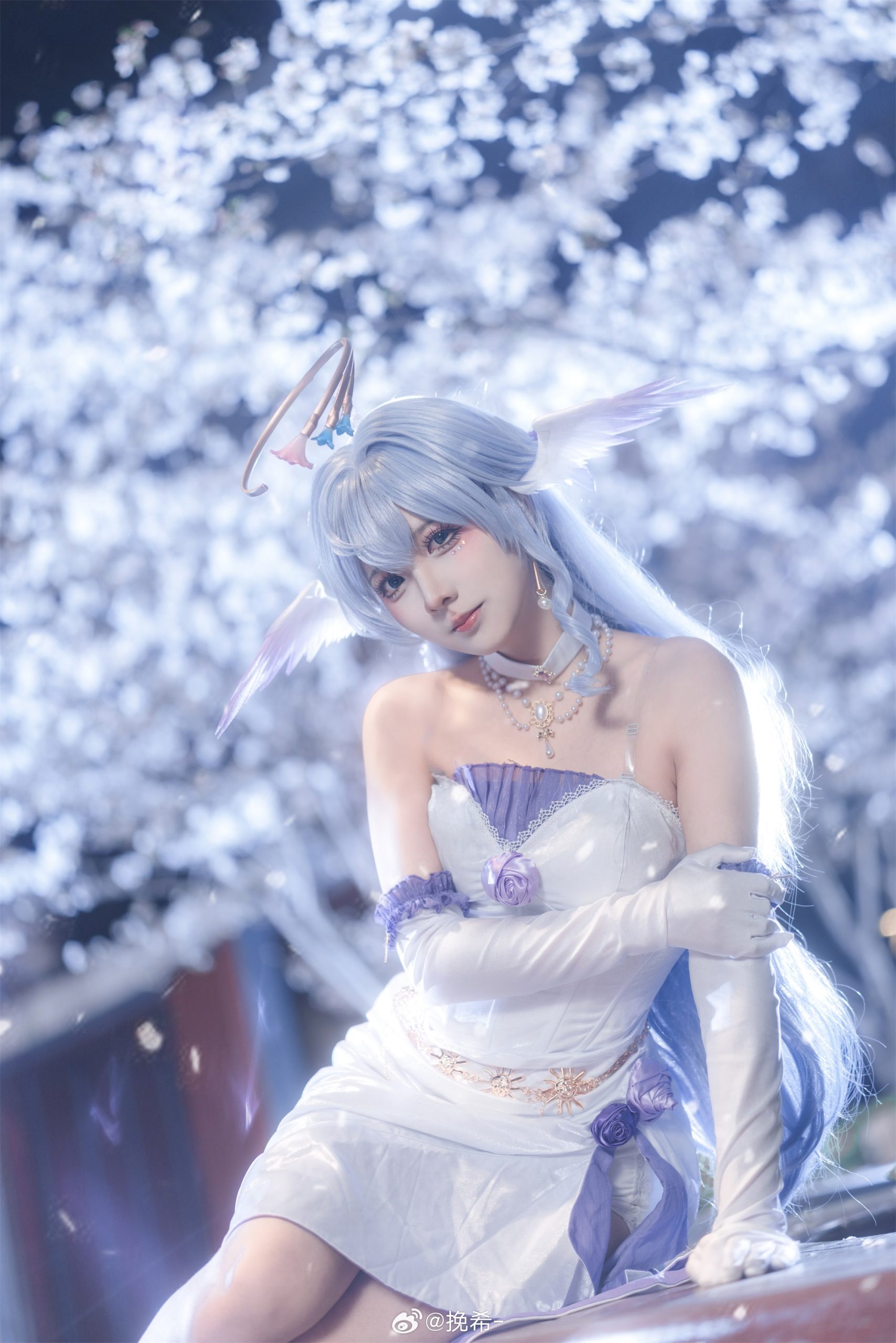 [COSPLAY] 美丽的夜樱和小鸟 星穹铁道 知更鸟@挽希-