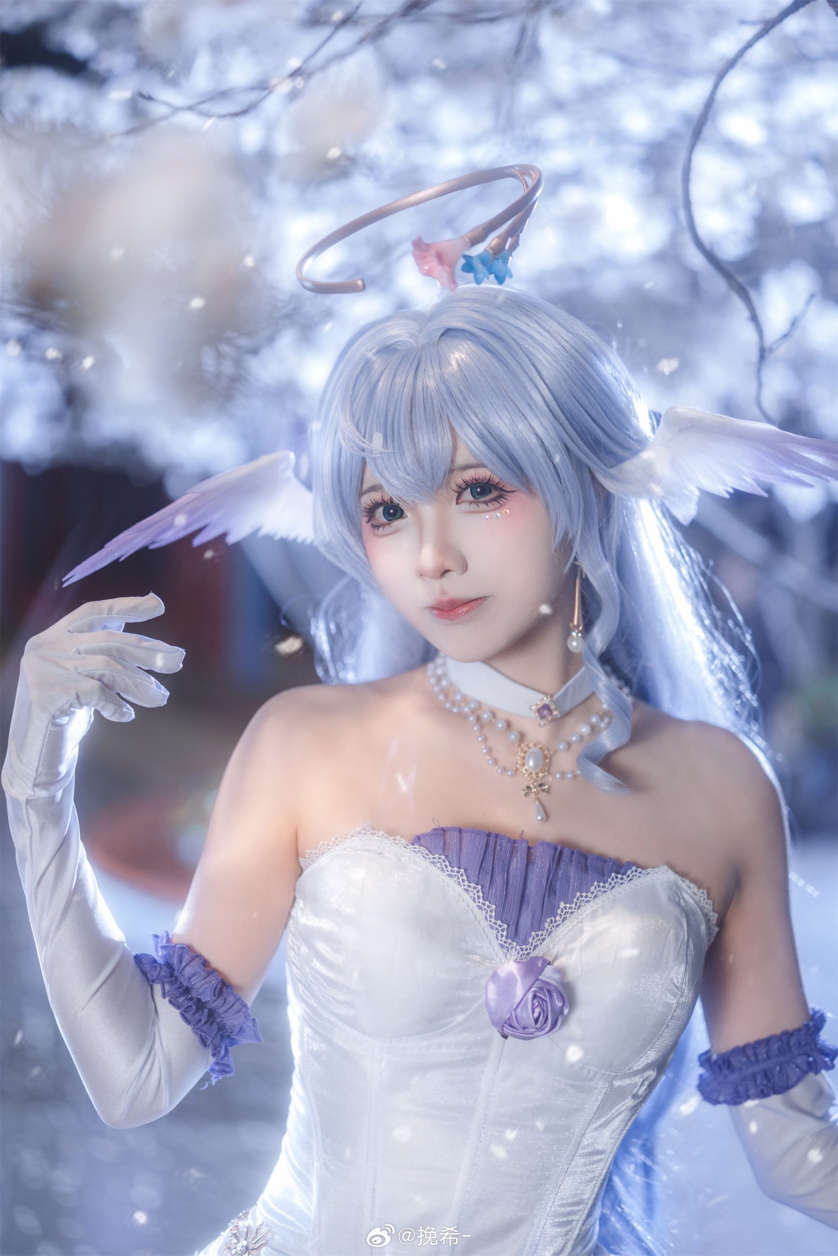 [COSPLAY] 美丽的夜樱和小鸟 星穹铁道 知更鸟@挽希-