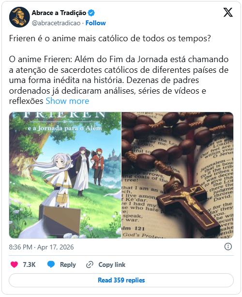 《葬送的芙莉莲》文化碰撞 神父称“最天主教动画”